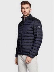 Guess Kurtka puchowa M1RL47 WDQ50 Granatowy Regular Fit. Niebieskie kurtki męskie Guess, m, z aplikacjami, z puchu, bez kaptura. Za 659.99 zł.