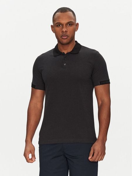 Emporio Armani Underwear Polo EM000571 AF12330 UC001 Czarny Regular Fit. Czarne koszulki polo męskie Emporio Armani Underwear, m, bez wzorów, z bawełny, bez ramiączek. Za 239.99 zł.