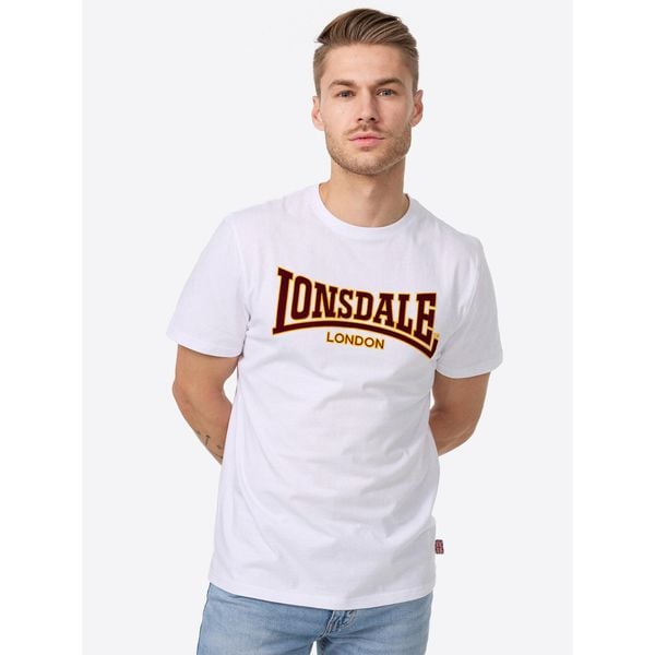 T-shirt o wąskim kroju Lonsdale Classic. Białe koszulki sportowe męskie Lonsdale, bez wzorów, sportowe, bez kołnierzyka. Za 184.00 zł.