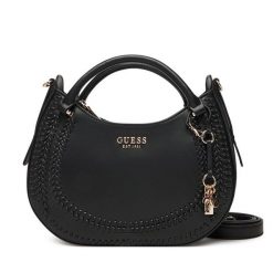 Torebka Guess. Czarne torebki do ręki damskie Guess, z aplikacjami, klasyczne, bez dodatków. Za 489.99 zł.