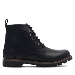 Trzewiki Lasocki. Czarne botki męskie Lasocki, bez wzorów, bez zapięcia. Za 179.99 zł.