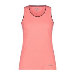 Damska koszulka bez rękawów z poliestru CMP Unlimitech. Czerwone koszulki sportowe damskie CMP, bez wzorów, bez kołnierzyka, bez ramiączek, trekkingowe. Za 152.95 zł.