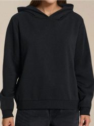 Bluza z kapturem i kieszenią - czarny. Czarne bluzy damskie Sinsay, l, bez wzorów, z kapturem. Za 29.99 zł.