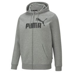 Bluza z kapturem męskie Puma Essentials Big Logo. Szare bluzy męskie Puma, m, bez wzorów, z bawełny, z kapturem. Za 290.00 zł.