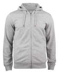 Clique Premium OC Hoody Full Zip - bluza z kapturem z bawełny organicznej. Szare bluzy męskie CLIQUE, m, bez wzorów, z bawełny, z kapturem. Za 290.94 zł.