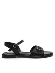 Lasocki Sandały RST-KATE-05 Czarny. Czarne klapki damskie Lasocki, bez wzorów, ze skóry, bez obcasa, na płaskiej podeszwie, bez zapięcia. Za 139.99 zł.