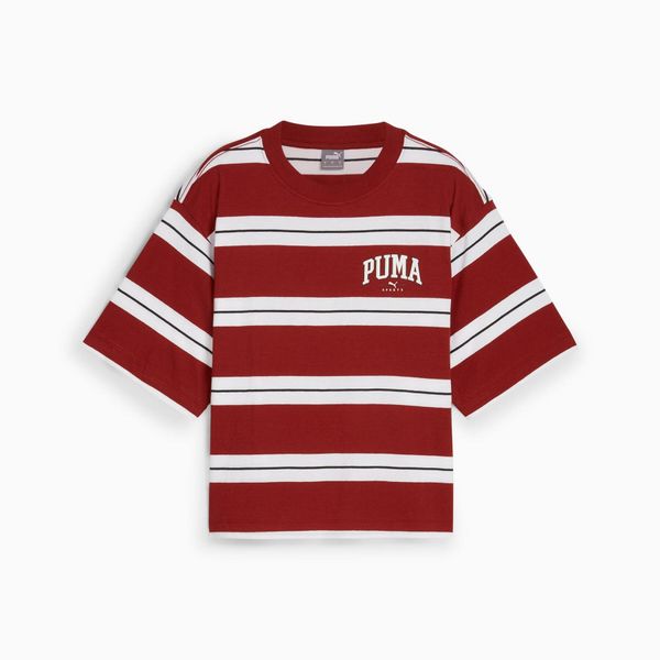 Puma Koszulka Squad Striped 68153813. Czerwone koszulki sportowe damskie Puma, l, bez wzorów, z bawełny, bez kołnierzyka, bez ramiączek. Za 86.99 zł.