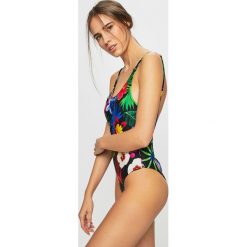 Desigual - Strój kąpielowy. Czarne kostiumy jednoczęściowe damskie Desigual, m, bez wzorów, z elastanu. W wyprzedaży za 179.90 zł.