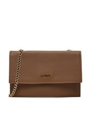 JENNY Torebka JNY-H-001-07 Brązowy. Brązowe torebki do ręki damskie Jenny, bez wzorów, z materiału, wizytowe, bez dodatków. Za 69.99 zł.