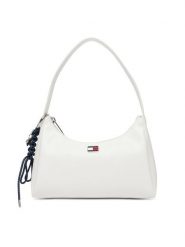 Tommy Jeans Torebka Tjw City Charm Shoulder Bag AW0AW18458 Biały. Białe torebki do ręki damskie Tommy Jeans, bez wzorów, z jeansu, bez dodatków. Za 409.99 zł.