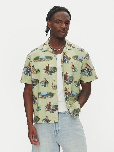 Element Koszula Sbxe Camp ELYWT00171 Zielony Regular Fit. Zielone koszule męskie Element, m, bez wzorów, z bawełny, bez kołnierzyka, bez ramiączek. Za 139.99 zł.