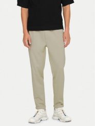 Only & Sons Spodnie materiałowe Linus 22029924 Beżowy Tapered Fit. Brązowe spodnie materiałowe męskie Only & Sons, l, bez wzorów, z materiału. Za 99.99 zł.
