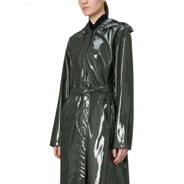 Kurtka RAINS A LINE LONGER W JACKET W3 Zielony. Zielone kurtki damskie Rains, xs, bez wzorów, z syntetyku, bez kaptura. Za 274.99 zł.