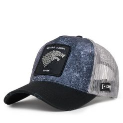 Czapka z daszkiem Capslab. Szare czapki i kapelusze damskie CapsLab, bez wzorów. Za 149.99 zł.