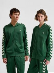 Bluza dresowa zapinana na zamek błyskawiczny Hummel Archive Regular Poly. Zielone bluzy sportowe damskie Hummel, s, bez wzorów, z bawełny, bez kaptura, na fitness i siłownię. Za 207.95 zł.