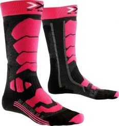 Skarpety narciarskie dla kobiet X-Socks Ski Control 2.0. Szare skarpety damskie X-Socks, bez wzorów, z dzianiny. Za 55.00 zł.