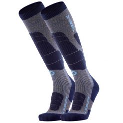Skarpety narciarskie czlowiek Therm-ic Ski Merino Reflector Men wysokosc kolano. Niebieskie skarpety męskie THERM-IC, bez wzorów, z elastanu. Za 170.15 zł.