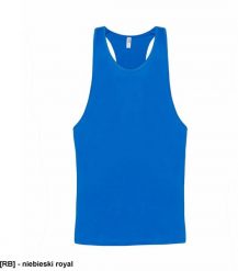 JHK - Sportowo-plażowy t-shirt bez rękawków niebieski royal S. Niebieskie t-shirty męskie JHK, m, bez wzorów, sportowe, bez kołnierzyka. Za 20.48 zł.