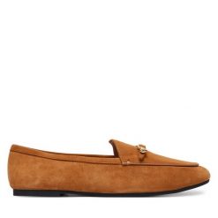 Loafersy LOVE MOSCHINO. Brązowe mokasyny damskie Love Moschino. Za 839.99 zł.