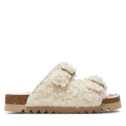 Klapki Dr. Brinkmann. Białe klapki damskie Dr. Brinkmann, bez wzorów, bez obcasa. Za 159.99 zł.