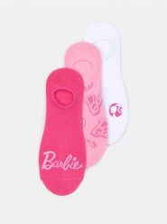 Skarpetki stopki 3 pack Barbie - wielobarwny. Skarpety damskie Sinsay, bez wzorów. Za 12.99 zł.