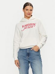 Tommy Jeans Bluza DW0DW20170 Écru Regular Fit. Bluzy damskie Tommy Jeans, s, bez wzorów, z bawełny, bez kaptura. Za 219.99 zł.