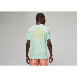 Koszulka męska nike air jordan jumpman graphic tee mint foam. Zielone koszulki sportowe męskie Jordan, m, bez wzorów, bez kołnierzyka, bez ramiączek, do koszykówki. Za 159.00 zł.