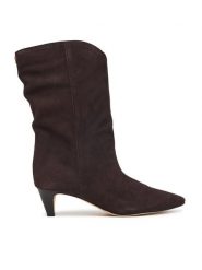 MICHAEL Michael Kors Kozaki Daniela 40F6DNME7S Brązowy ciemny. Brązowe kozaki damskie MICHAEL Michael Kors, ze skóry, bez obcasa, na szpilce. Za 1,129.00 zł.
