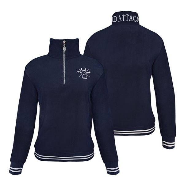 Bluza polarowa JD ATTACK Maya. Niebieskie bluzy damskie JD ATTACK, bez wzorów, z polaru, bez kaptura, do jazdy konnej. Za 239.00 zł.