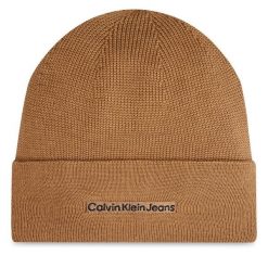 Czapka Calvin Klein. Brązowe czapki i kapelusze męskie Calvin Klein, na zimę, bez wzorów. Za 179.99 zł.