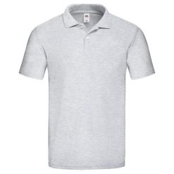 Męska Koszulka Polo Original Heather. Szare koszulki polo męskie Fruit of the Loom, m, bez wzorów, bez ramiączek. Za 61.99 zł.