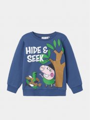 NAME IT Bluza PEPPA PIG Never 13231080 Niebieski Regular Fit. Niebieskie bluzy dla chłopców Name it, bez wzorów, z bawełny, bez ramiączek, bez kaptura. Za 114.99 zł.