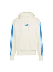 Bluza męska adidas Essentials 3-Stripes French Terry Hoodie. Brązowe bluzy męskie Adidas, l, bez wzorów, z bawełny, bez kaptura. Za 195.99 zł.