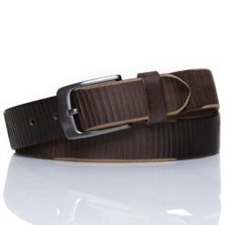 MUSTANG PASEK SKÓRZANY 35 mm SOPO-MUS068. Brązowe paski damskie Mustang, bez wzorów, ze skóry, klasyczne. Za 69.99 zł.