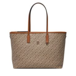 Torebka Tommy Hilfiger. Brązowe torebki do ręki damskie Tommy Hilfiger, bez wzorów, bez dodatków. Za 849.99 zł.