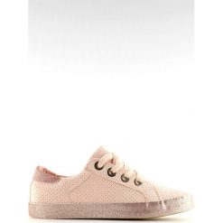 Trampki damskie różowe AK03P Pink. Czerwone trampki i tenisówki damskie ButyModne, bez wzorów, z tkaniny, bez zapięcia. W wyprzedaży za 89.00 zł.