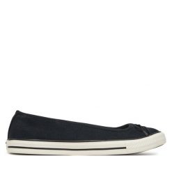 Baleriny Converse. Czarne baleriny damskie Converse, bez wzorów, retro, bez obcasa. Za 199.99 zł.