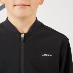 Spodnie tenisowe dla chłopców Artengo TPA 500. Czarne spodnie materiałowe dla chłopców KUIKMA, bez wzorów, z elastanu, tenisowe. Za 69.99 zł.