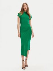 Calvin Klein Sukienka codzienna LV044C237G Zielony Slim Fit. Zielone sukienki damskie Calvin Klein, na co dzień, l, bez wzorów, z syntetyku, bez kołnierzyka, bez ramiączek, proste. Za 319.99 zł.