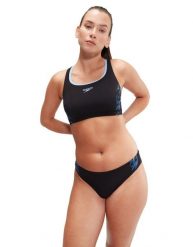 Strój kąpielowy dwuczęściowy damski Speedo Placement 2 Piece. Czarne bikini damskie Speedo, s, bez wzorów. Za 262.50 zł.