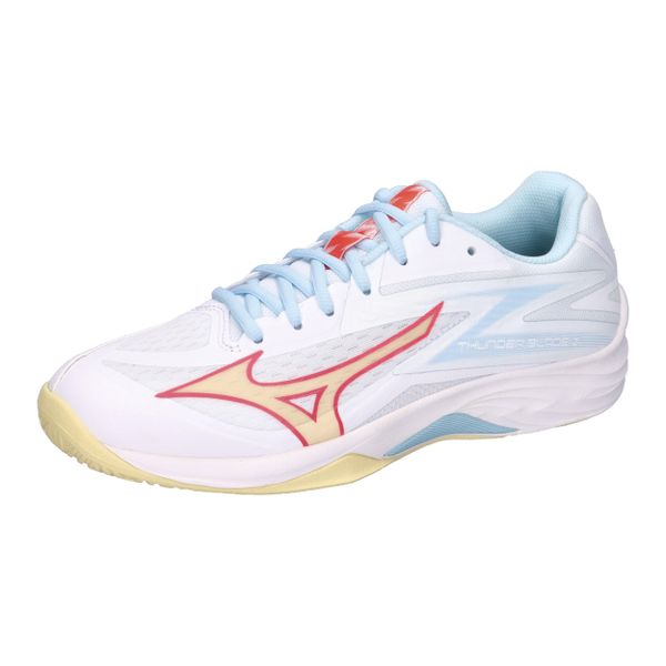 Buty do siatkówki damskie Mizuno Thunder Blade Z. Białe obuwie sportowe damskie Mizuno, bez wzorów, do siatkówki. Za 299.99 zł.