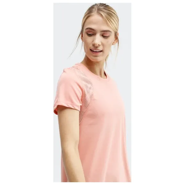 Nike Koszulka Ss W Nk Run Ss , różowy, rozmiar M. Czerwone koszulki sportowe damskie Nike, m, bez wzorów, z materiału, bez kołnierzyka, bez ramiączek, climacool (adidas). Za 79.99 zł.