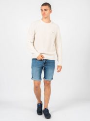 Tommy Hilfiger Sweter | MW0MW21303 | Mężczyzna | Kremowy. Białe swetry przez głowę męskie Tommy Hilfiger, m, bez wzorów, z bawełny, bez kołnierzyka. W wyprzedaży za 289.00 zł.