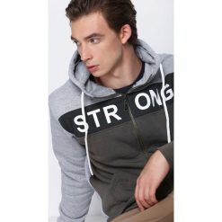 Szaro-Brązowa Bluza Go Stronger. Kardigany męskie marki Born2be. Za 49.99 zł.
