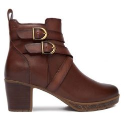 Kozaki Josef Seibel. Brązowe kozaki damskie Josef Seibel, bez obcasa, na słupku. Za 519.99 zł.