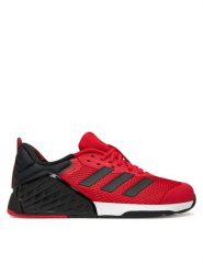 Adidas Buty na siłownię Dropset 3 strength training JR1669 Czerwony. Czerwone buty sportowe męskie Adidas, z materiału, bez zapięcia, na fitness i siłownię. Za 569.99 zł.
