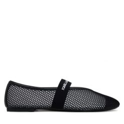 Baleriny KARL LAGERFELD. Czarne baleriny damskie KARL LAGERFELD, bez wzorów, bez obcasa. Za 449.99 zł.