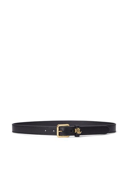LAUREN RALPH LAUREN Pasek Damski 412968763001 Czarny. Czarne paski damskie Lauren Ralph Lauren, bez wzorów, ze skóry. Za 259.99 zł.