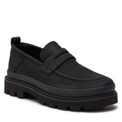 Półbuty Clarks. Czarne półbuty damskie Clarks, bez wzorów, bez obcasa, na płaskiej podeszwie, bez zapięcia. Za 429.99 zł.