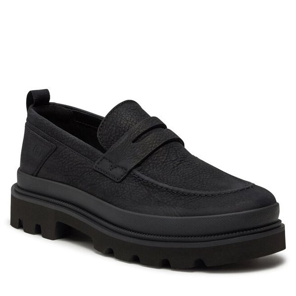 Półbuty Clarks. Czarne półbuty damskie Clarks, bez wzorów, bez obcasa, na płaskiej podeszwie, bez zapięcia. Za 429.99 zł.